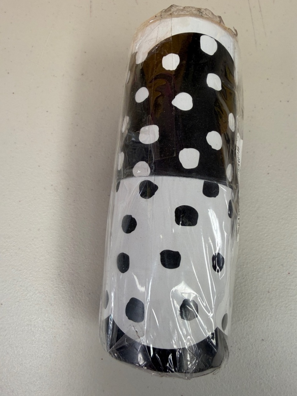 Polka Dot Black & White Whaline 65.6ft dot bulletin board borders 2 rolls new